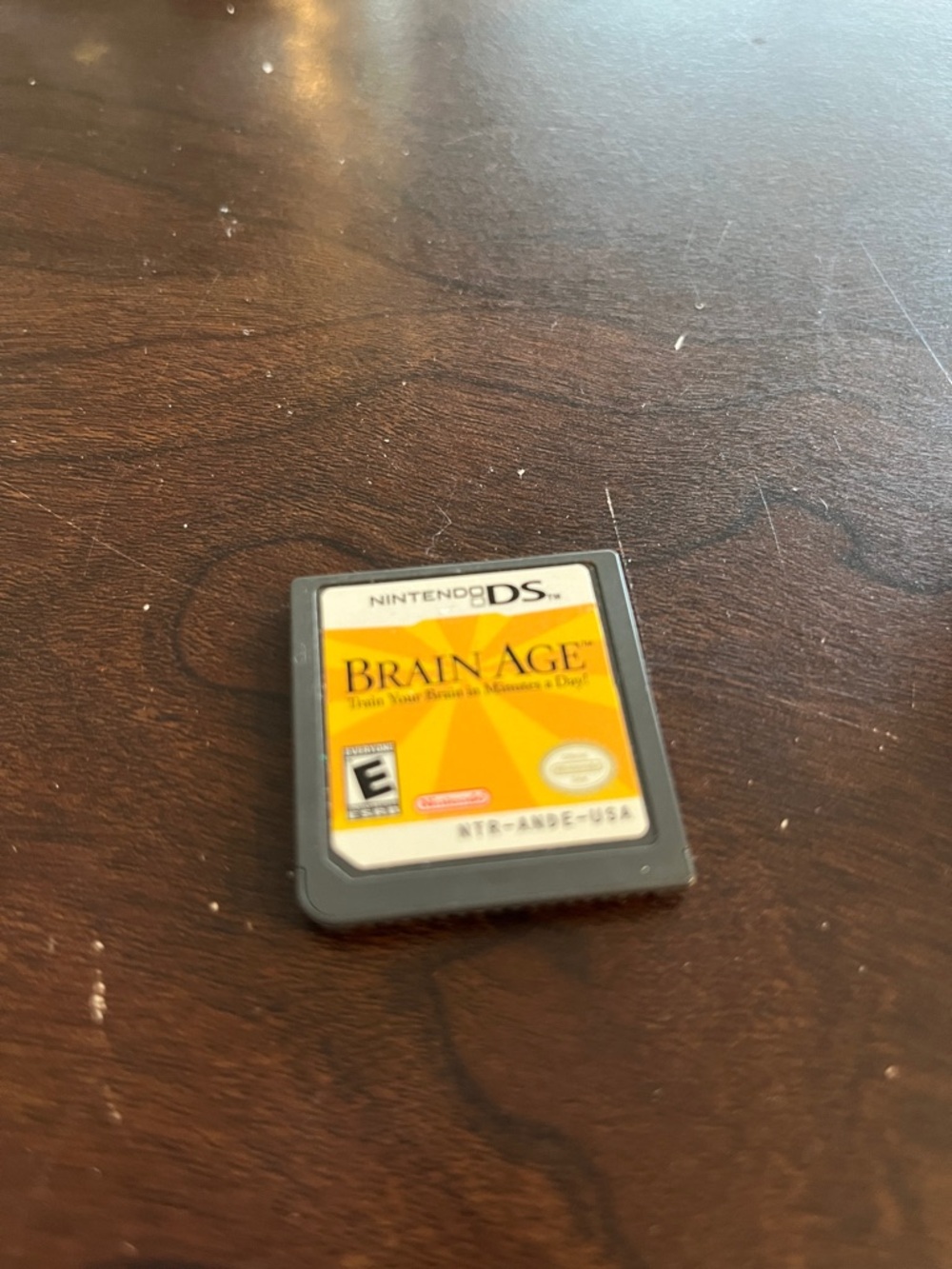 Nintendo DS Brain Age Game Card - Yellow Label